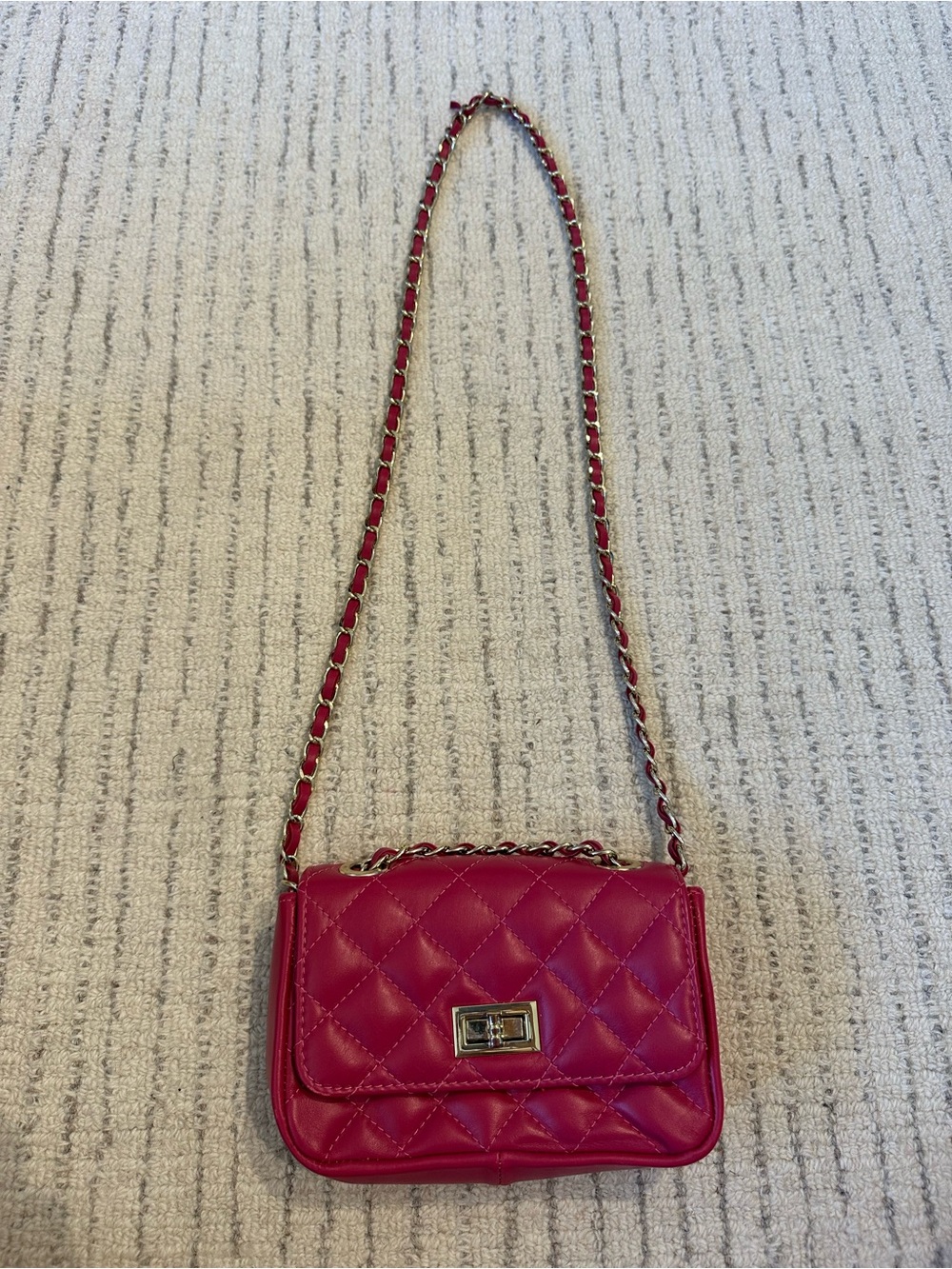 Quilted Pink Crossbody Bag